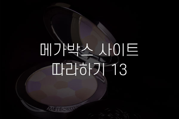  메가박스 사이트 따라하기 13 새로운 영역