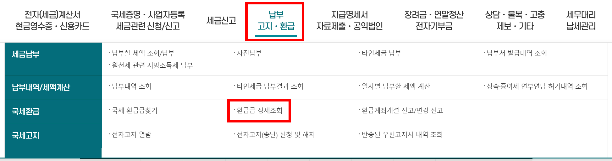 종합소득세 환급일 확인 방법