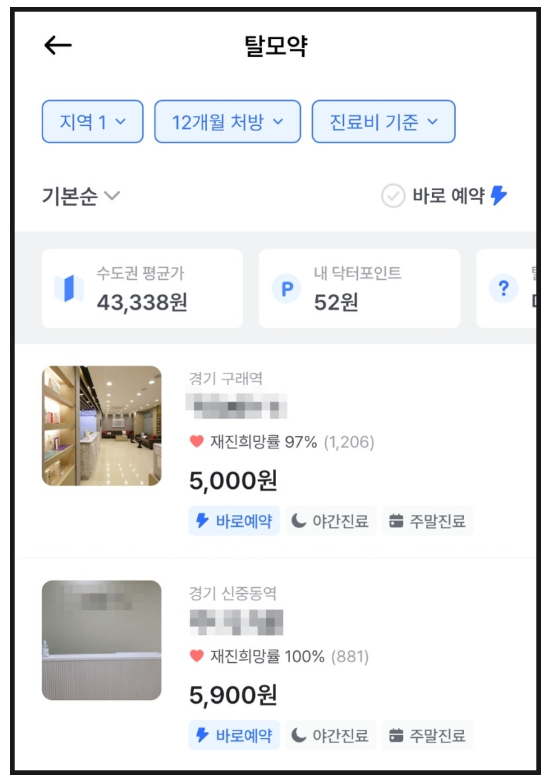 서울 경기도 전국 남성탈모약 성지 찾기