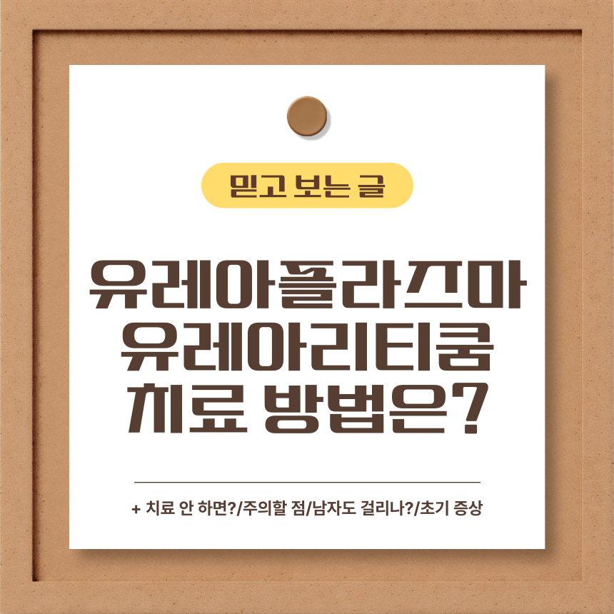  유레아플라즈마 유레아리티쿰 치료 방법은?