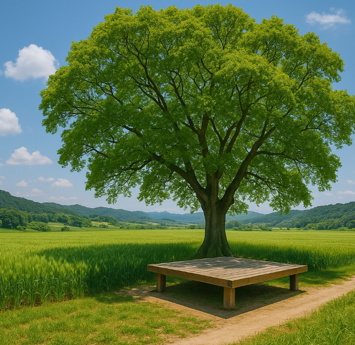 경북 의성 보리밭풍경 평상 모습