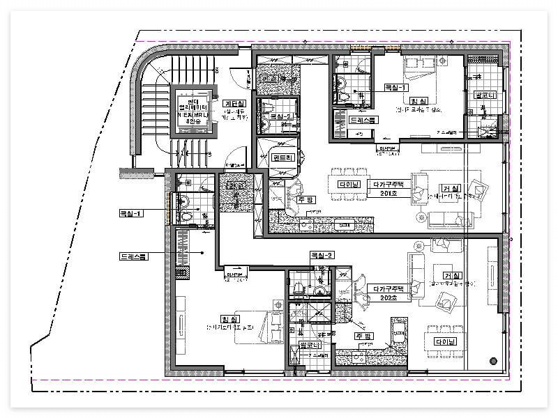 다가구주택 평면도