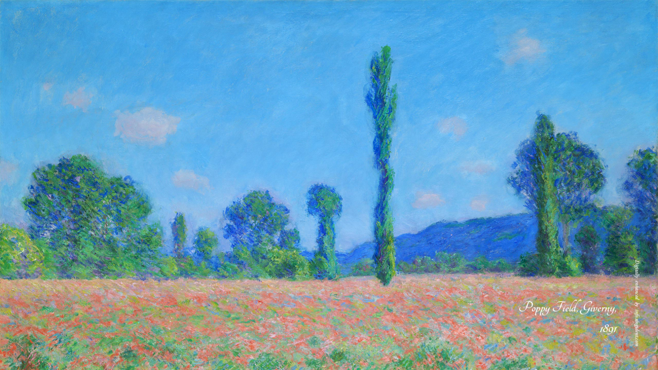 15 지베르니의 양귀비 들판 C - Poppy Field&#44; Giverny 모네그림