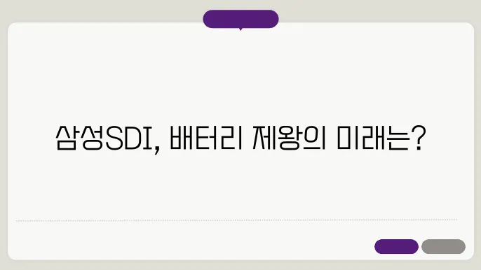 삼성SDI 주식 주가 전망