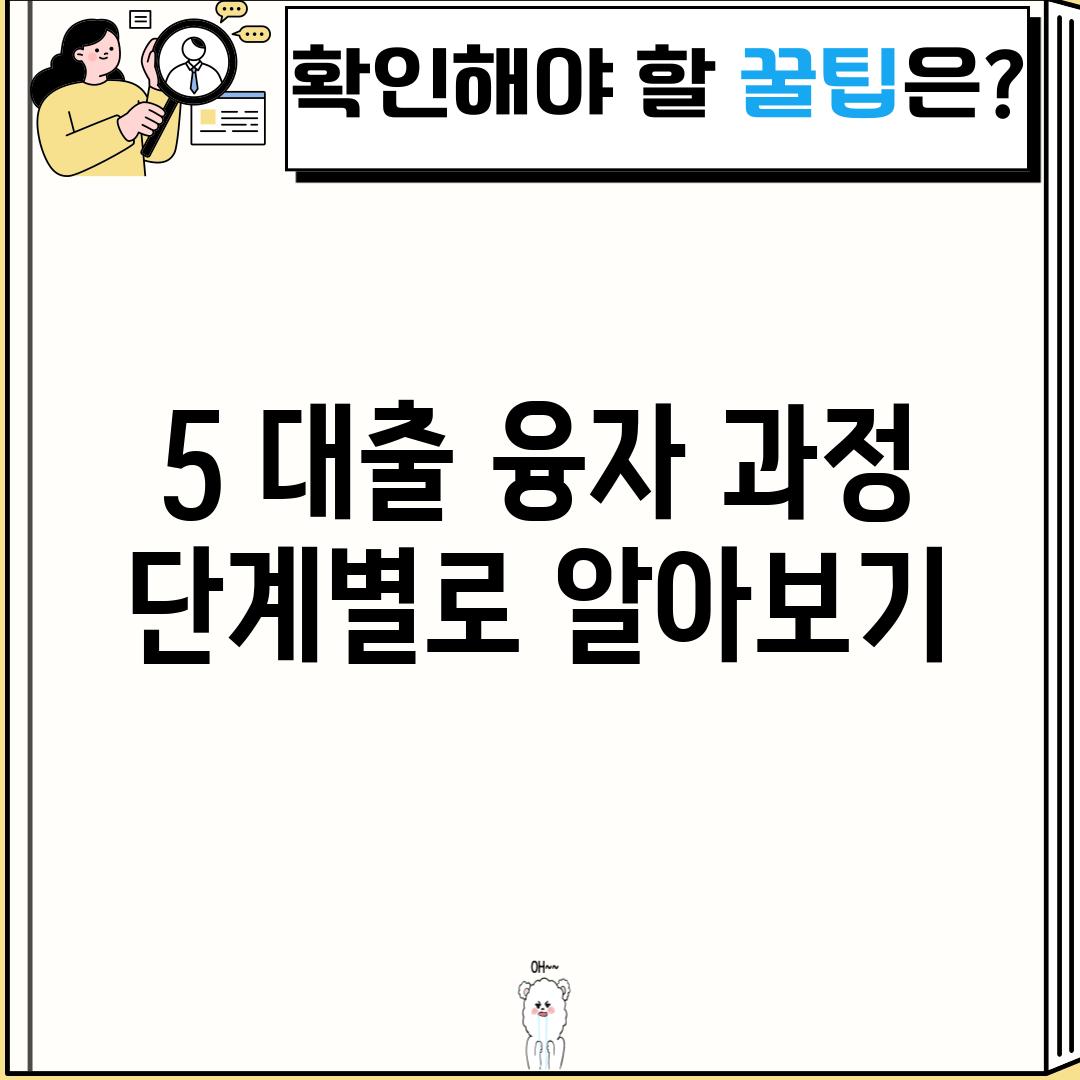 5. 대출 융자 과정:  단계별로 알아보기