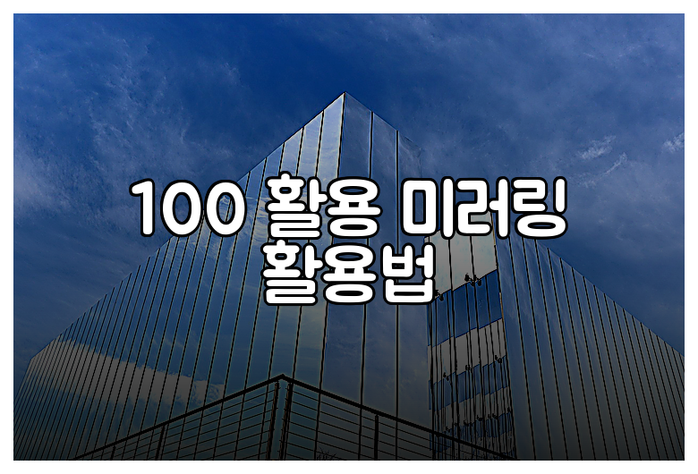 100 활용 미러링 활용법