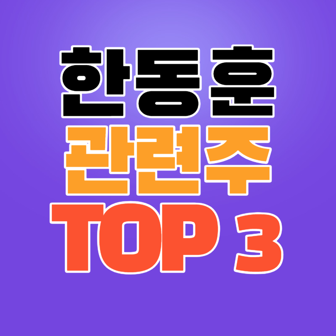 한동훈 관련주 TOP 3
