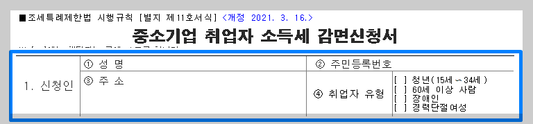 중소기업 소득세 감면