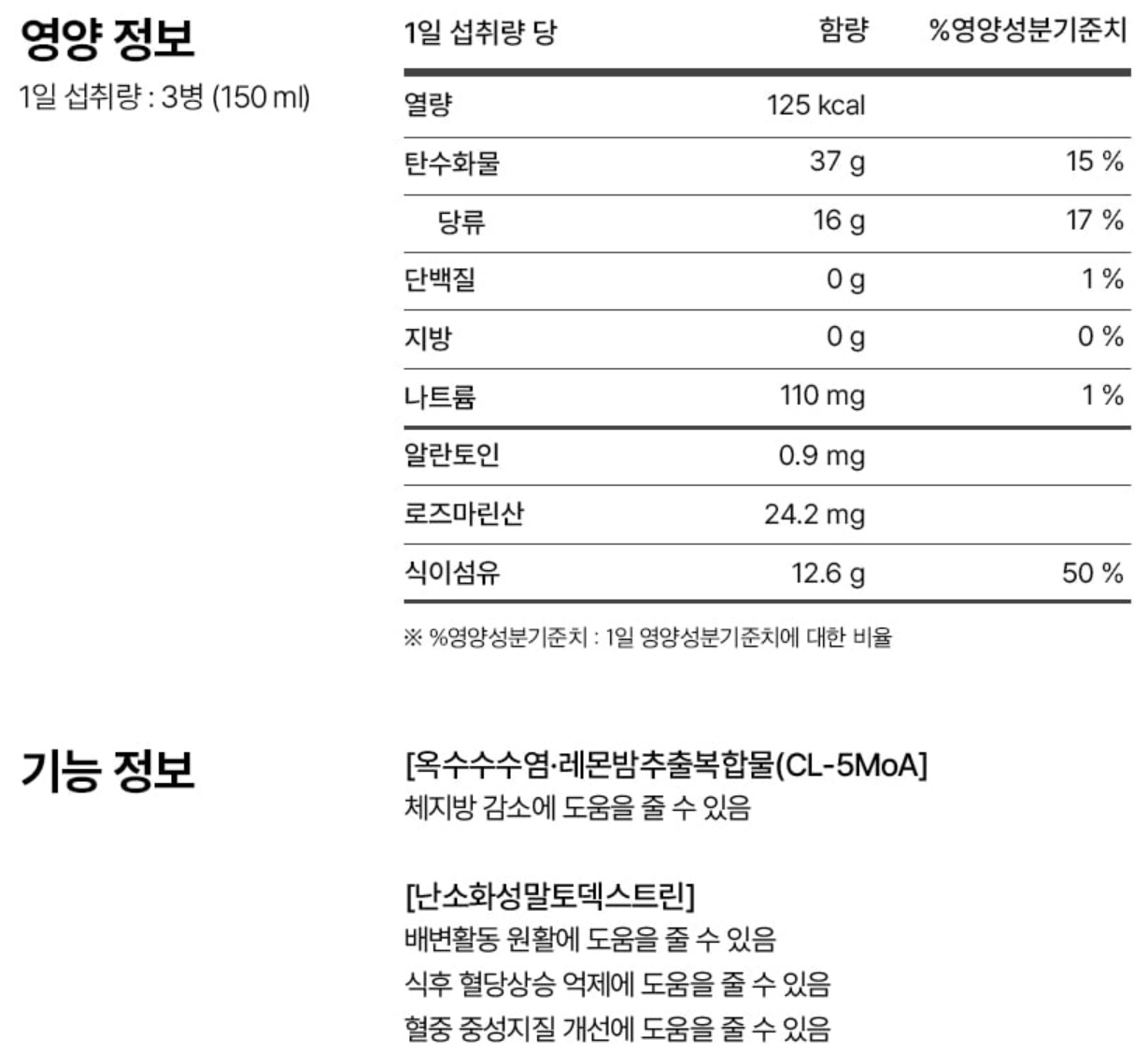 톡스올로지 클렌즈 비움 영양정보