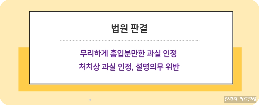 흡입분만 과정 과실 인정