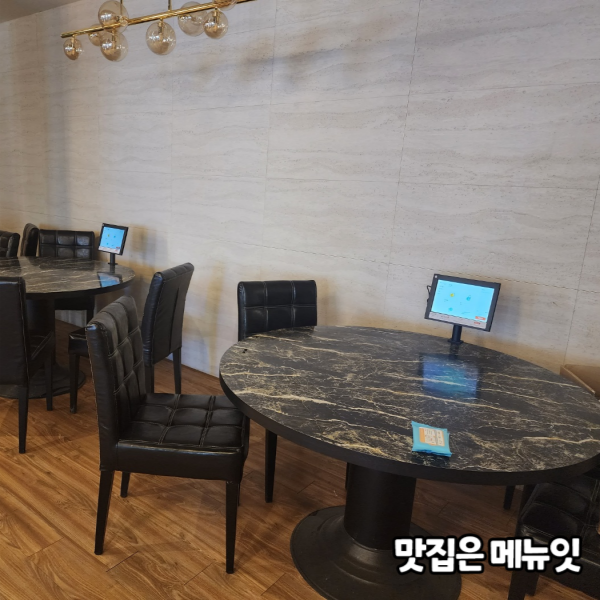  신선미 한식집 태블릿메뉴판 메뉴잇 설치 사례
