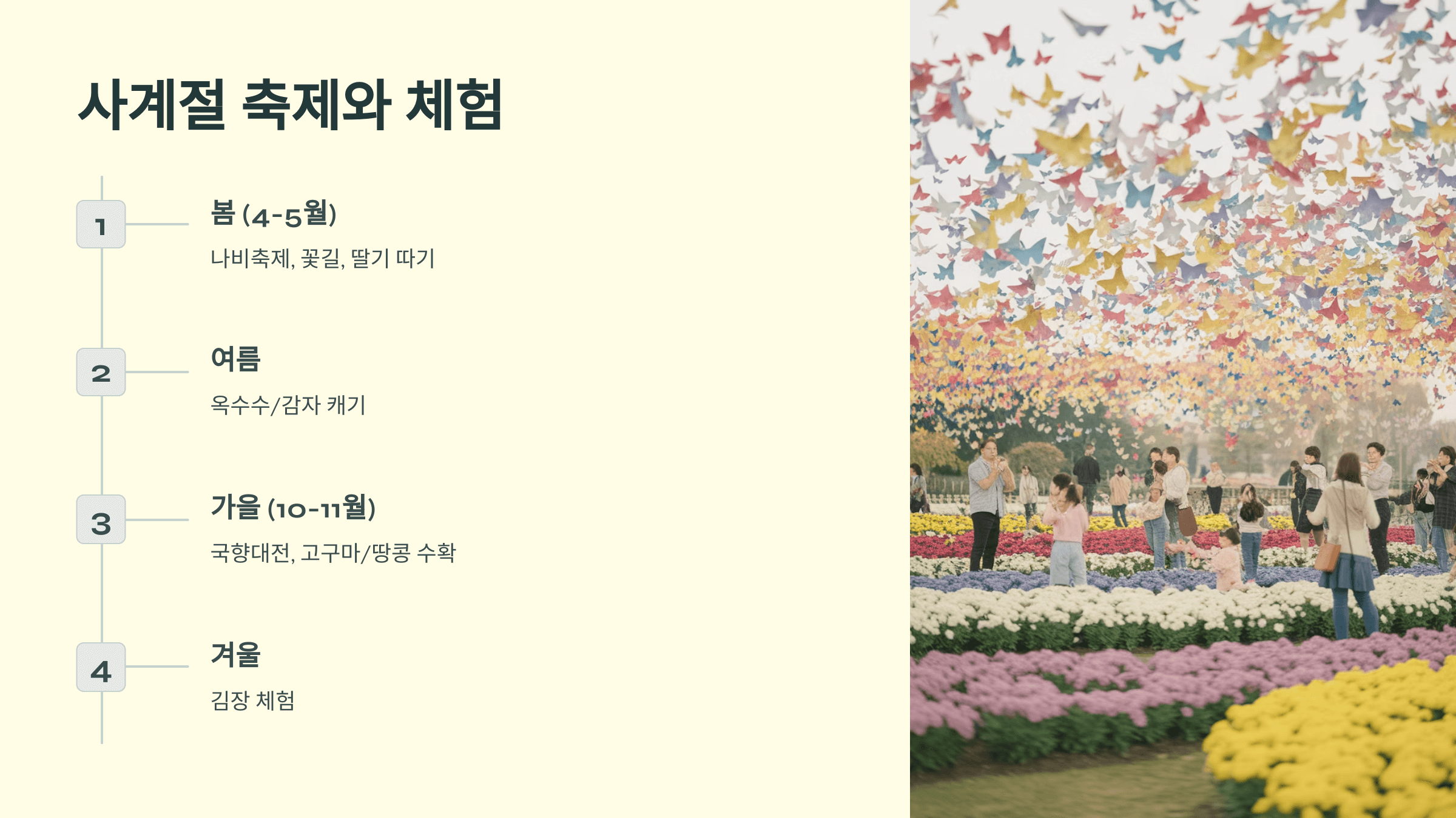 사계절 축제와 체험