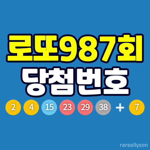  로또987회당첨번호조회와 로또 1등 당첨지역