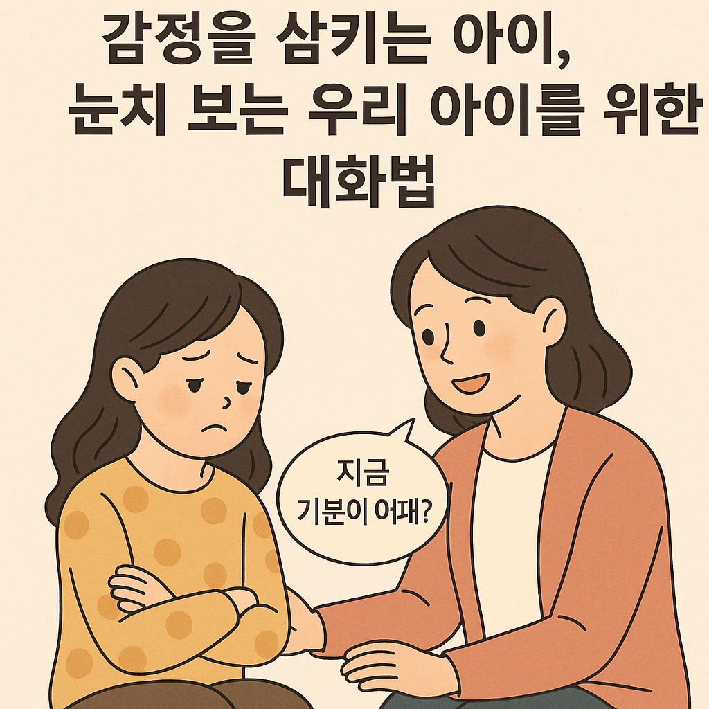감정을 삼키는 아이와 대화하는 엄마