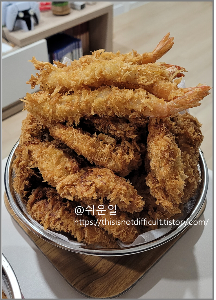  가정용 튀김기로 만든 일식 돈까스!! 대용량으로 만들어서 냉동실에 저장했어요
