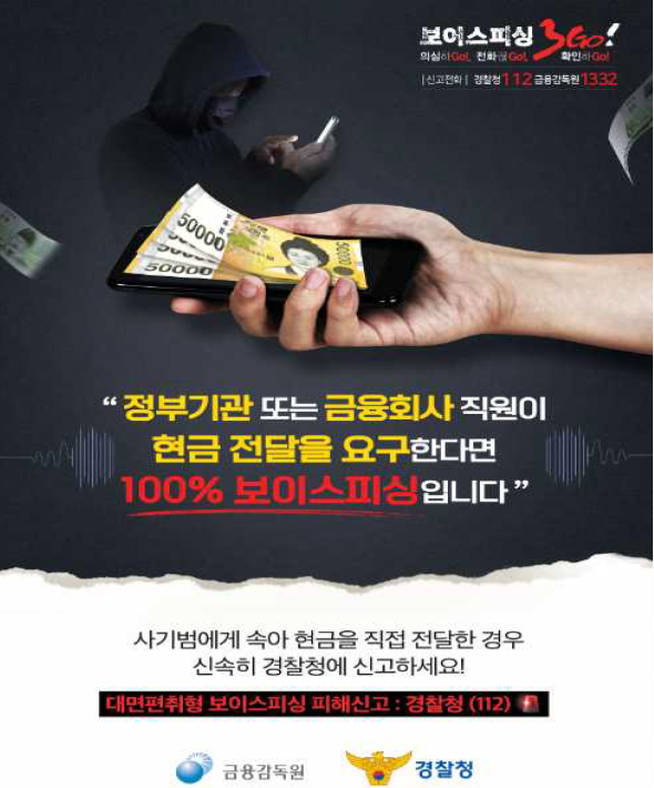  대면편취형 보이스피싱 예방 : 집중 홍보 절실하다