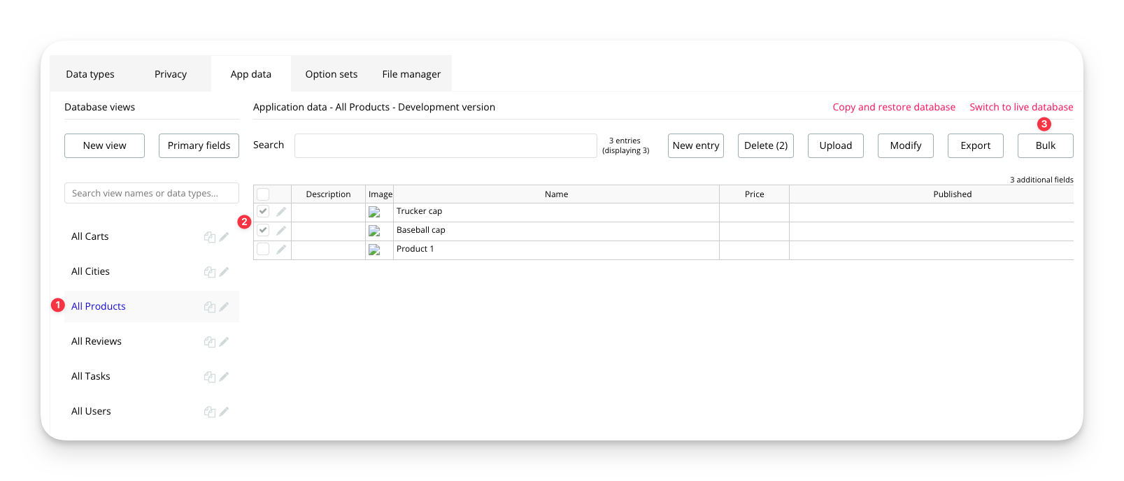 대량 작업 실행