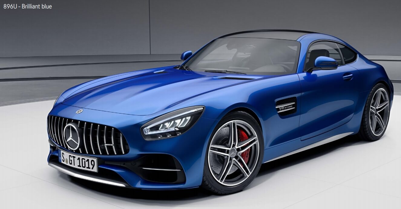AMG GT Coupe 색상코드 - Brilliant blue(색상 코드 : 896) title=