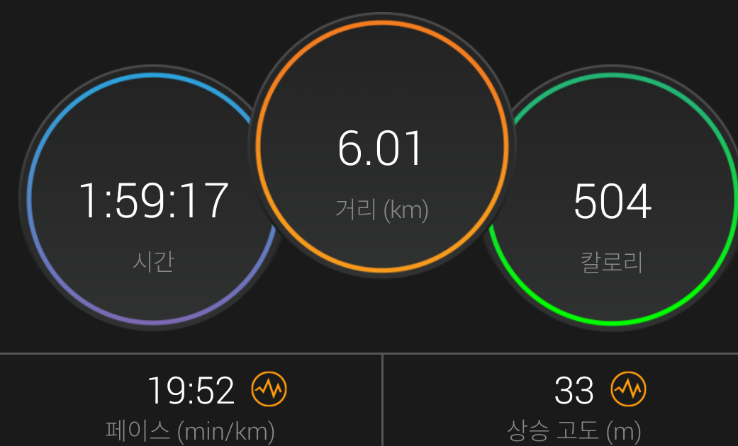  [운동]2020.2.13. 산책---6.01km---1h59m17s---19:52min/km