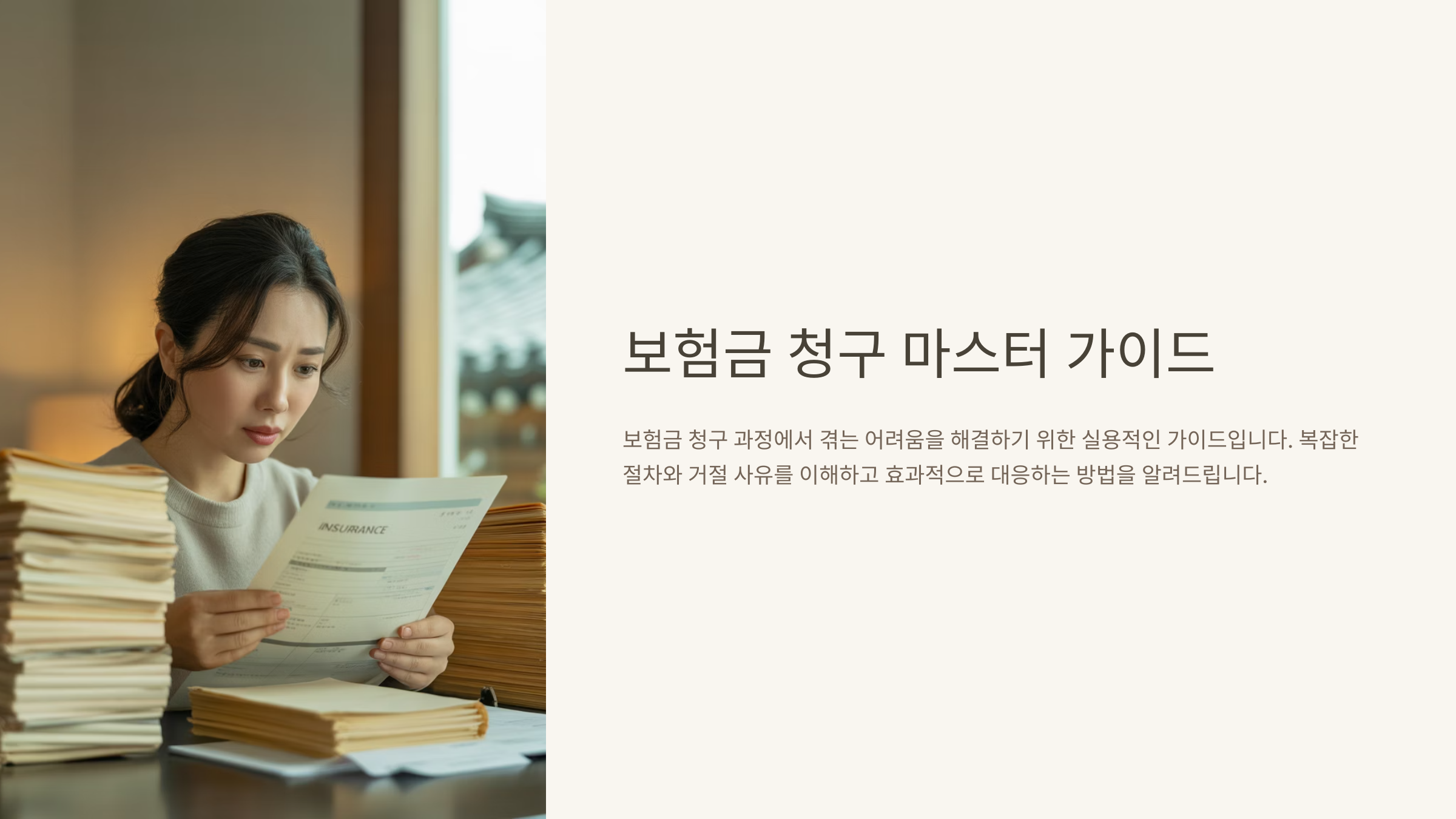 보험금 청구 마스터 가이드