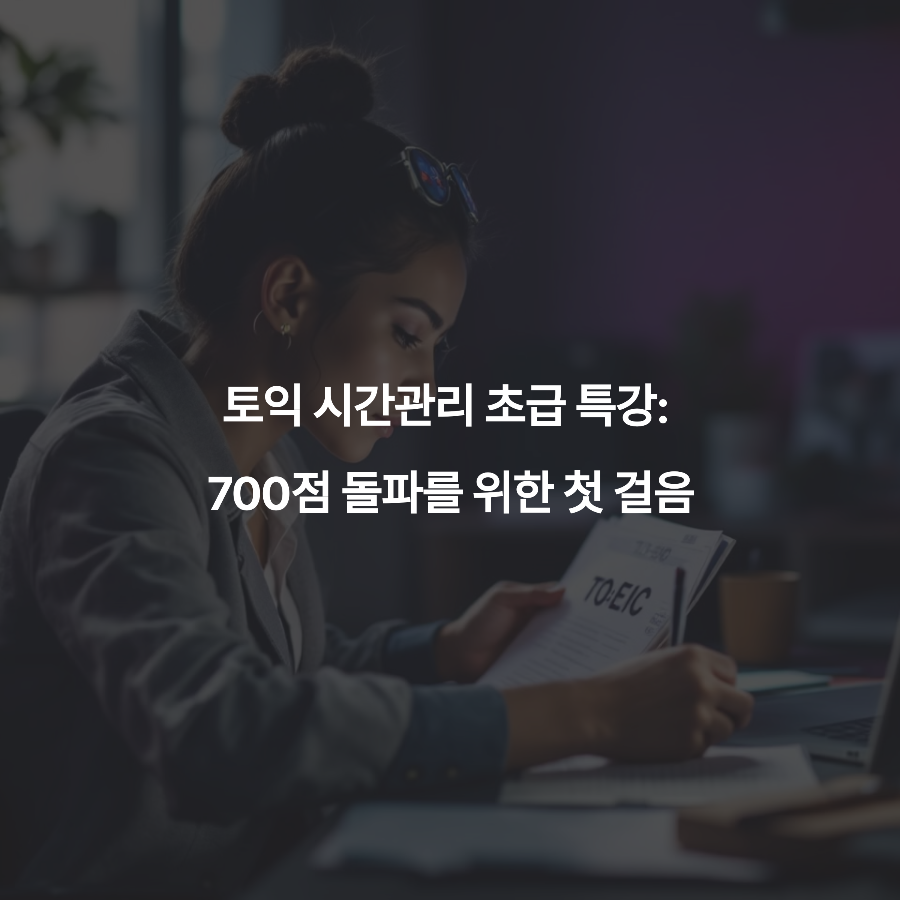 토익 시간관리 초급 특강: 700점 돌파를 위한 첫 걸음