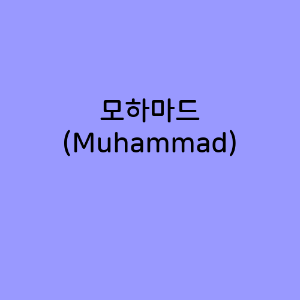 모하마드 (Muhammad) : 출생에서 부터 현재까지의 영향