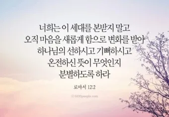 로마서 12장 2절 해석 - 너희는 이 세대를 본받지 말고 마음을 새롭게 함으로_3