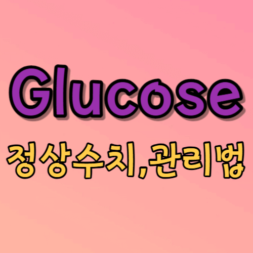 glucose 정상수치 관리법