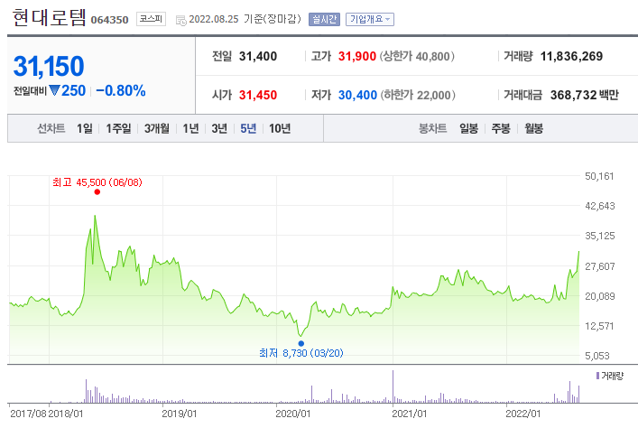 핸대로템-주가