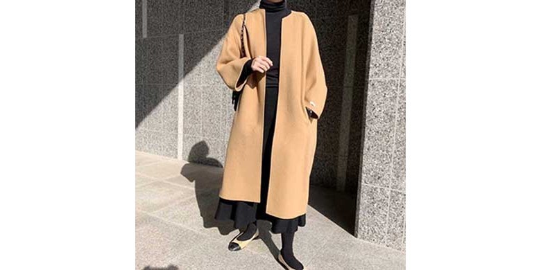  은은한 랑방 노카라 핸드메이드 코트 가격비교확인하기