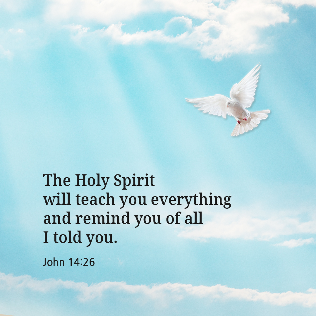 The Holy Spirit will teach you everything and remind you of all I told you. (John 14:26)
