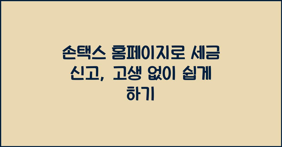 손택스 홈페이지