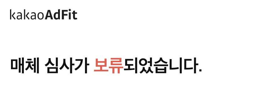  AdFit 애드핏 심사 성공 및 반려 두 번 후기