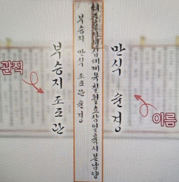 아버지와 할아버지의 관직과 이름을 적어 가문의 명성을 알 수 있는 정보를 제공
