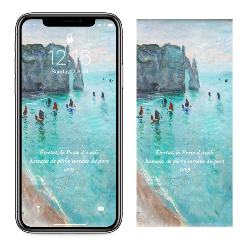 09 에트르타 아발의 수문 C - Claude Monet 아이폰명화배경화면