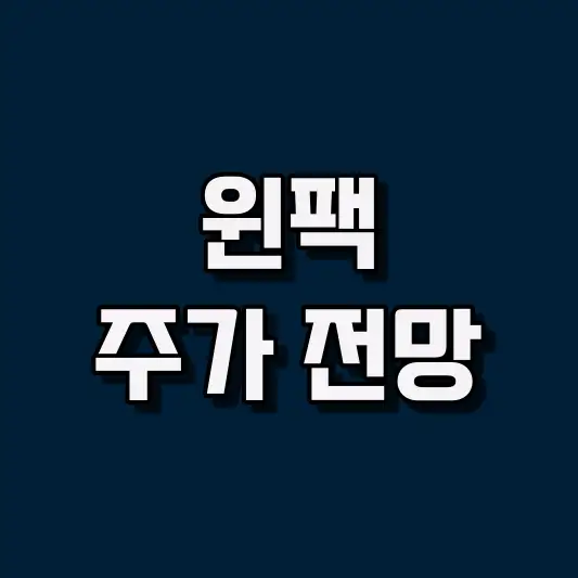 윈팩 주가 전망