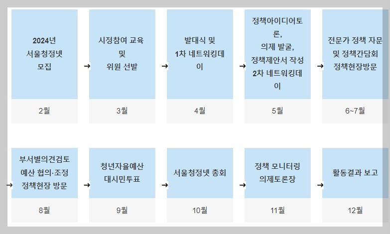 2024년 서울청년정책 네트워크 모집 안내