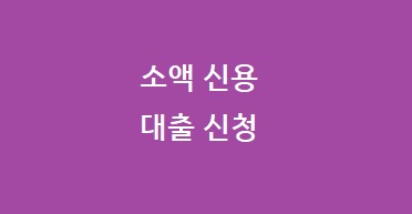 소액 신용대출