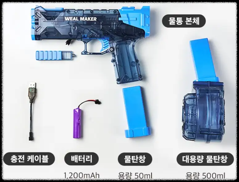 클리커스 반동형 고성능 충전식 전동 워터컨 CP-250