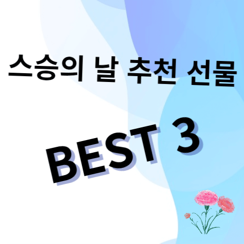 스승의 날 추천 선물 BEST 3