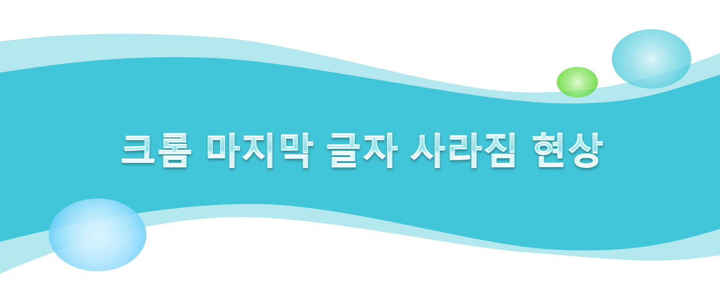  크롬 마지막 글자 사라짐 현상