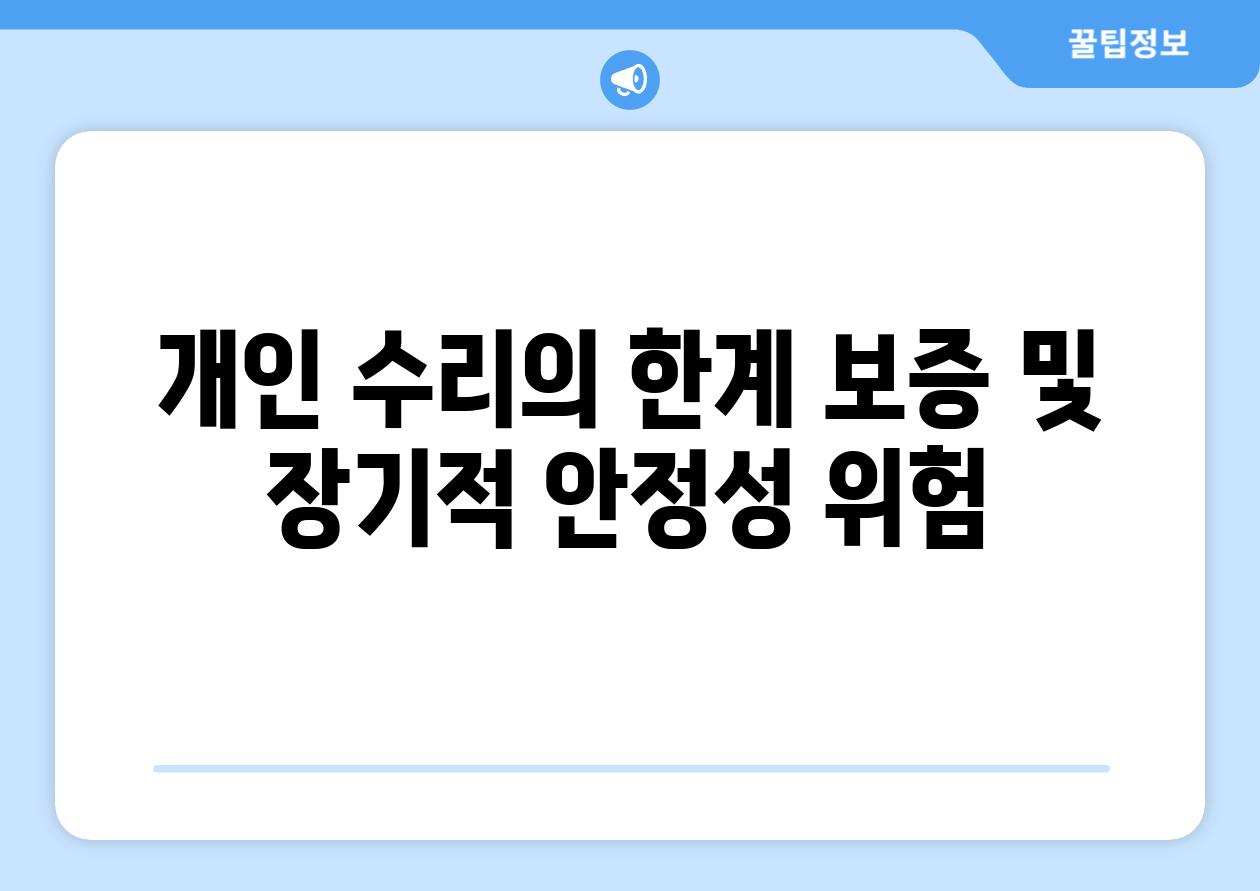 개인 수리의 한계 보증 및 장기적 안정성 위험