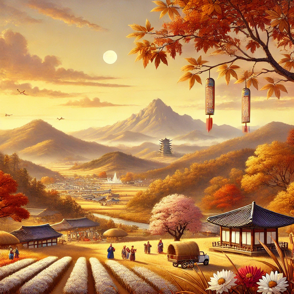 경주의 단풍길, 설악산의 가을 풍경, 제주도의 억새밭 등 가을의 정취를 느낄 수 있는 아름다운 명소들을 표현한 이미지