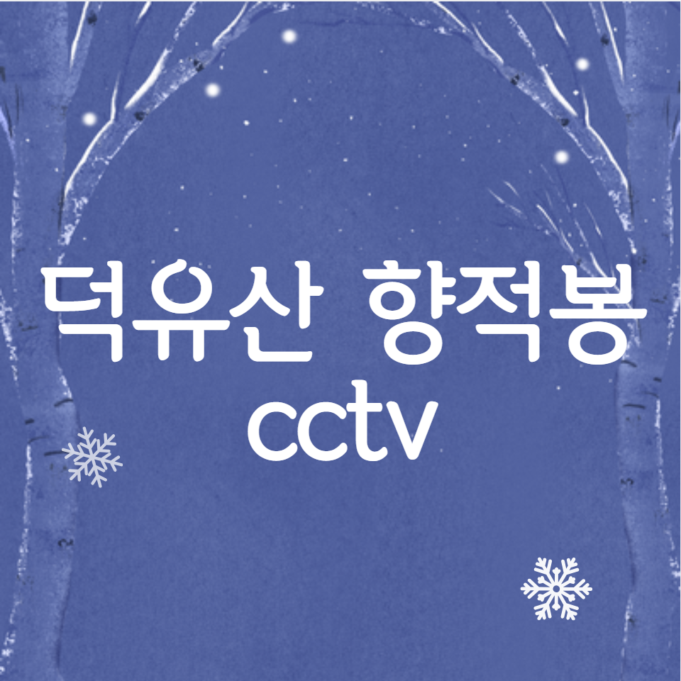  덕유산 향적봉 cctv (등산지도)