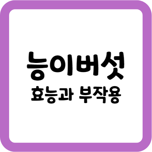 능이버섯의 효능과 부작용