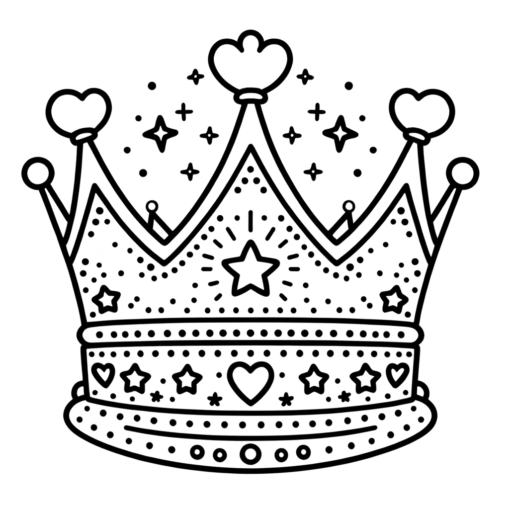 왕관 색칠공부 도안 crown coloring page