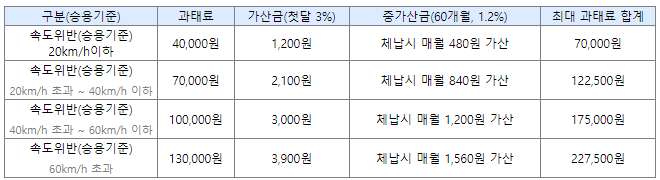 교통법규 위반 문자 알림서비스 - 교통법규 위반 과태료 금액 교통법규 위반 문자 알림서비스 - 교통법규 위반 과태료 금액