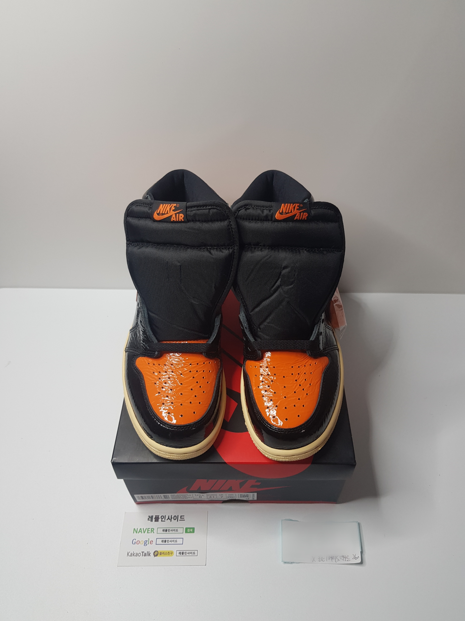  [AIR JORDAN] 에어조던1 레트로 하이 OG 셔터드 백보드 3.0 555088-028 남성용 (X공장) 실사!