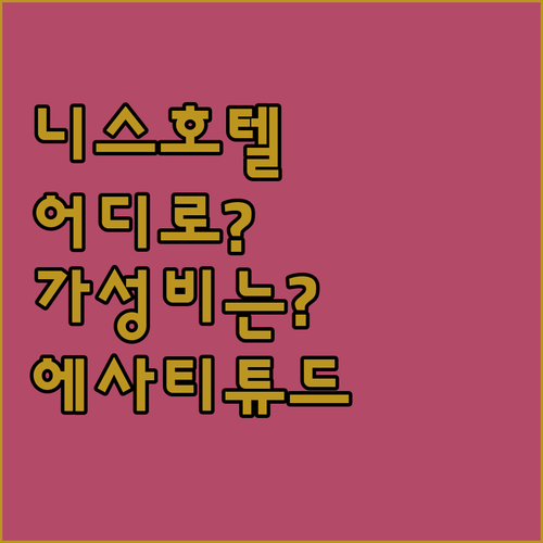 니스 호텔 어디로? 에사티튜드 호텔 