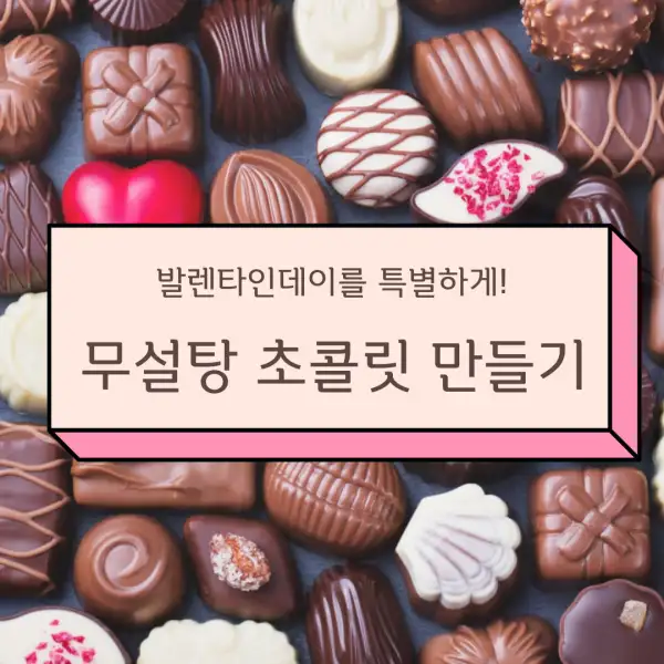 무설탕 초콜릿 만들기